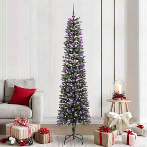 vidaXL Kunstkerstboom Groen 58 x 58 x 210 cm PVC en Plastic en Staal