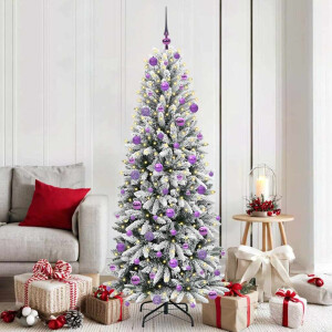 vidaXL Kunstkerstboom Wit 180 cm PVC en Plastic en Staal en PE