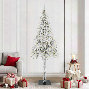 vidaXL Kerstboom met 300 LED met standaard Wit 210 cm PE en staal