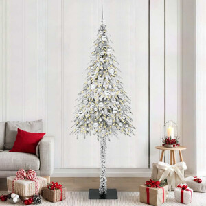 vidaXL Kerstboom met 300 LED met standaard Wit 210 cm PE en staal