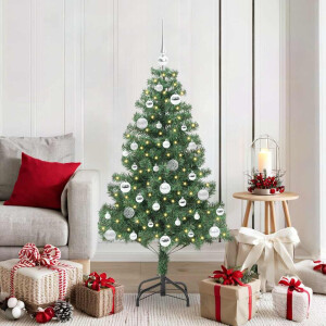 vidaXL Kerstboom met 150 LED met standaard Groen 150 cm PVC