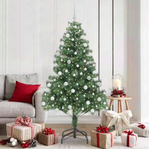 vidaXL Kerstboom met 300 LED met standaard Groen 180 cm PVC