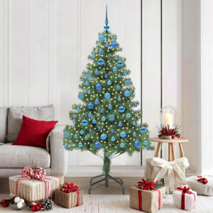 vidaXL Kerstboom met 300 LED met standaard Groen 180 cm PVC