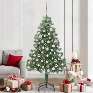 vidaXL Kerstboom met 300 LED met standaard Groen 210 cm PVC