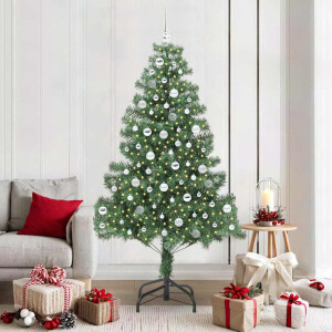 vidaXL Kerstboom met 300 LED met standaard Groen 210 cm PVC