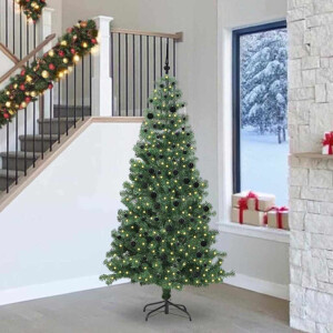 vidaXL Kerstboom met 300 LED met standaard Groen 240 cm PVC