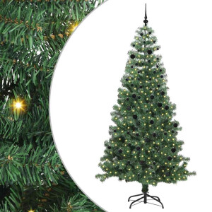 vidaXL Kerstboom met 300 LED met standaard Groen 240 cm PVC