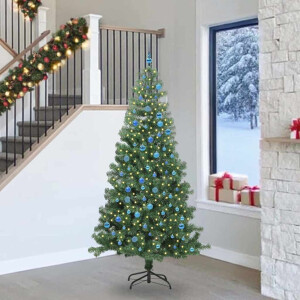 vidaXL Kerstboom met 300 LED met standaard Groen 240 cm PVC