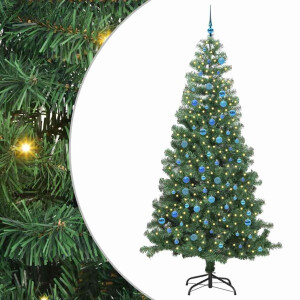 vidaXL Kerstboom met 300 LED met standaard Groen 240 cm PVC