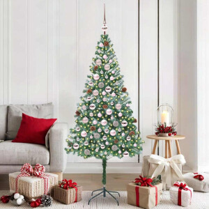 vidaXL Kunstkerstboom met 300 LED Groen 180 cm PVC en Staal