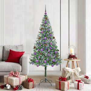 vidaXL Kunstkerstboom met 300 LED Groen 180 cm PVC en Staal