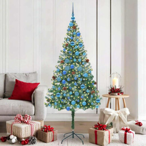 vidaXL Kunstkerstboom met 300 LED Groen 180 cm PVC en Staal
