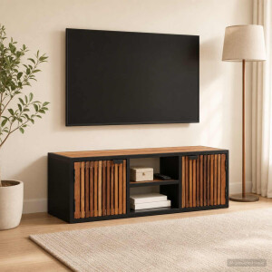 vidaXL TV-kast 105 x 30 x 35 cm Massief Mango Hout en Geengineerd Hout