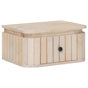 vidaXL Handgemaakt nachtkastje Wit 40 x 30 x 20 cm Massief Mango Hout