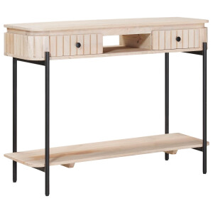 vidaXL Handgemaakte Eindtafel Wit 100 x 30 x 76 cm Massief Mango Hout