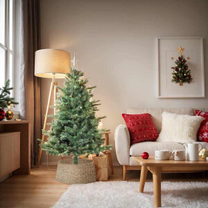vidaXL Kerstboomkraag Bruin 60 x 60 x 22 cm Zeegras