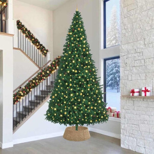 vidaXL Kerstboomkraag Bruin 90 x 90 x 28 cm Zeegras