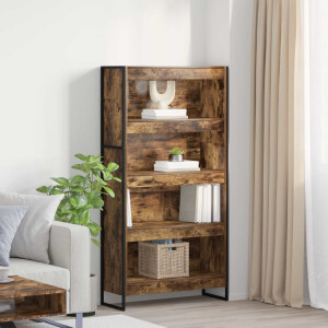vidaXL Boekenkast 2 pcs Rook Eik 80 x 30 x 155 cm Bewerkt hout