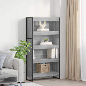 vidaXL Boekenkast 2 pcs Grijs Sonoma 80 x 30 x 155 cm Bewerkt hout