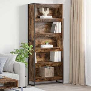vidaXL Boekenkast 2 pcs Rook Eik 80 x 30 x 189,5 cm Bewerkt hout