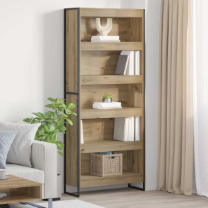 vidaXL Boekenkast 2 pcs Ambachtelijk eiken 80 x 30 x 189,5 cm