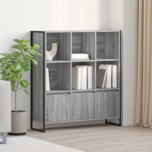 vidaXL Boekenkast 2 pcs Grijs Sonoma 99,5 x 30 x 108 cm Bewerkt hout