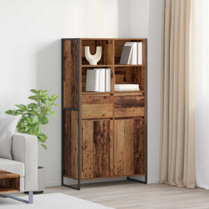 vidaXL Dressoir 2 pcs Oud Hout 81 x 36 x 150.5 cm Bewerkt hout