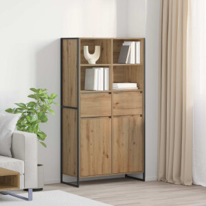 vidaXL Dressoir met lade 2 pcs Ambachtelijk eiken 81 x 36 x 150.5 cm