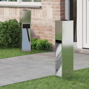 vidaXL Zonne LED Padverlichting 2 pcs Zilver Gegalvaniseerd