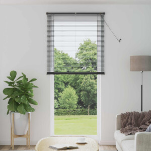 vidaXL Jaloezie Zilvergrijs 213 x 90 cm 25 mm PVC