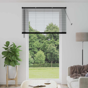 vidaXL Jaloezie Zwart 213 x 130 cm 25 mm PVC