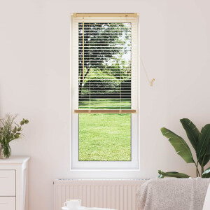 vidaXL Jaloezie Lichtbruin met Patroon 150 x 40 cm 25 mm PVC