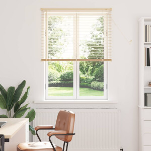 vidaXL Jaloezie Lichtbruin met Patroon 150 x 90 cm 25 mm PVC