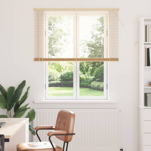 vidaXL Jaloezie Lichtbruin met Patroon 150 x 110 cm 25 mm PVC