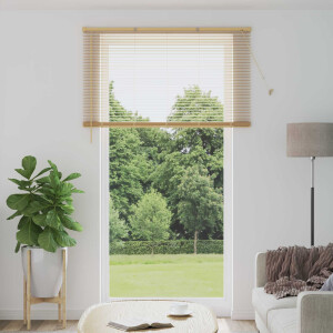 vidaXL Jaloezie Lichtbruin met Patroon 213 x 130 cm 25 mm PVC