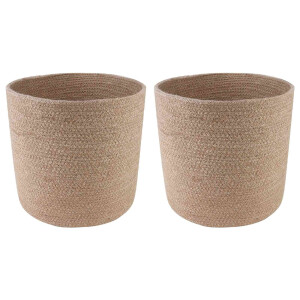 vidaXL Plantenpot Set 2 pcs Naturel Ø 28 x 28 cm 100% Tossa Jute