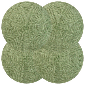 vidaXL Jute placematten 4 st Olijfgroen 100% Tossa Jute