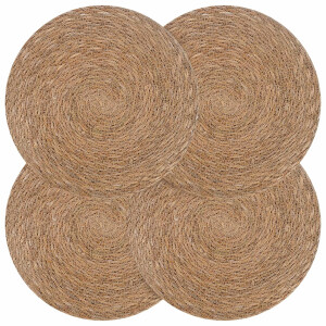 vidaXL Zeegroene placemats 4 st Naturel 100% Zeegras