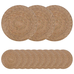 vidaXL Zeegroene placemats 50 st Naturel 100% Zeegras