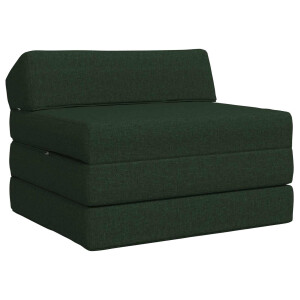 vidaXL Vouwbare Bankbed Donkergroen 200 x 70 x 10 cm Stof