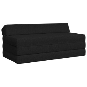 vidaXL Vouwbare Bankbed Zwart 120 x 60 x 49 cm Stof