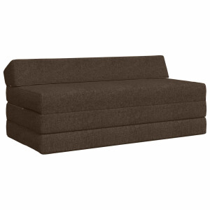 vidaXL Vouwbare Bankbed Taupe 120 x 60 x 49 cm Stof