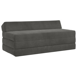 vidaXL Vouwbare Bankbed Donkergrijs 120 x 60 x 49 cm Stof