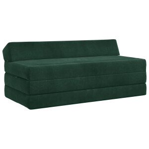 vidaXL Vouwbare Bankbed Donkergroen 120 x 60 x 49 cm Stof