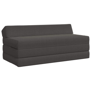 vidaXL Vouwbare Bankbed Donkergrijs 120 x 60 x 49 cm Stof