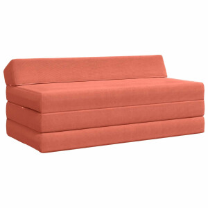 vidaXL Vouwbare Bankbed Rood-oranje 120 x 60 x 49 cm Stof