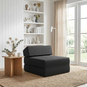 vidaXL Vouwbare Bankbed Zwart 60 x 70 x 41 cm Stof