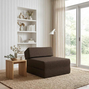 vidaXL Vouwbare Bankbed Taupe 60 x 70 x 41 cm Stof