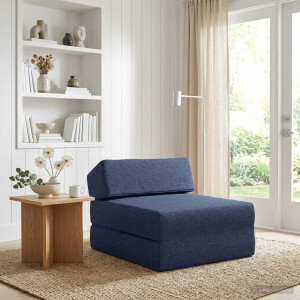 vidaXL Vouwbare Bankbed Blauw 60 x 70 x 41 cm Stof