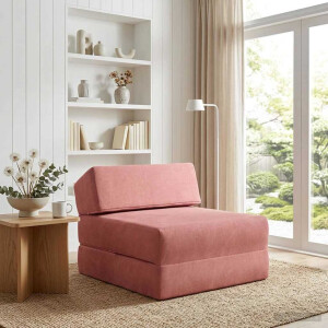 vidaXL Vouwbare Bankbed Roze 60 x 70 x 41 cm Stof